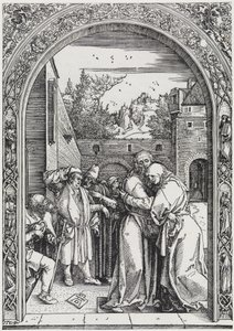 Joachim und Anna unter der Goldenen Pforte von Albrecht Dürer