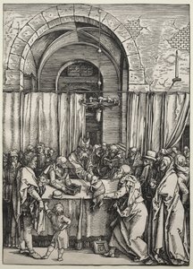 Joachims Opfer wird vom Hohepriester abgelehnt von Albrecht Dürer