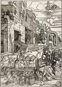Das Leben der Jungfrau: Der Aufenthalt der Heiligen Familie in Ägypten (Bartsch 90) von Albrecht Dürer