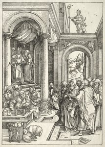 Leben der Jungfrau: Darstellung der jungen Jungfrau im Tempel von Albrecht Dürer