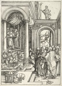 Leben der Jungfrau: Darstellung der jungen Jungfrau im Tempel, 1504-1505 von Albrecht Dürer