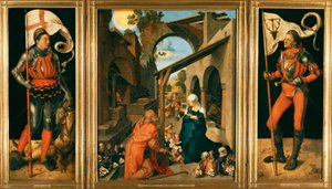 Paumgartner-Altar: Lukas Paumgartner als hl. Eustachius von Albrecht Dürer