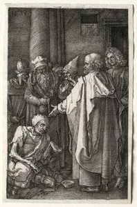 Petrus und Johannes heilen den Gelähmten am Tempeltor von Albrecht Dürer