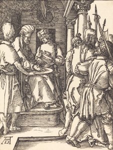 Pilatus wäscht seine Hände, wahrscheinlich ca. 1509-1510 von Albrecht Dürer