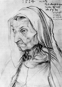 Porträt der Mutter des Künstlers, 1514, 1936 von Albrecht Dürer