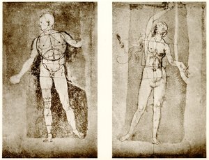 Proportionsstudie zu Adam und Eva
