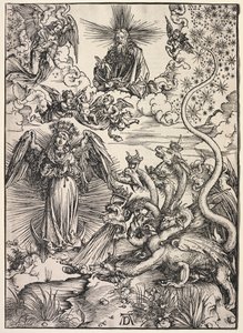 Offenbarung des Johannes: Die Frau, mit der Sonne bekleidet, 1511 von Albrecht Dürer