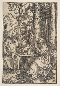 Heiliger Antonius und Heiliger Paulus in der Wüste, ca. 1503 von Albrecht Dürer