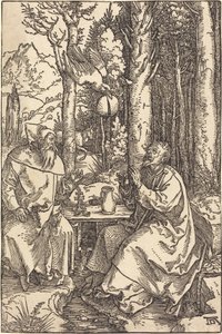 Heiliger Antonius und Heiliger Paulus in der Wildnis von Albrecht Dürer