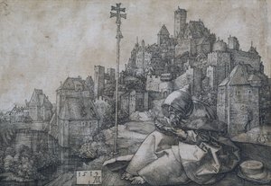 Der heilige Antonius vor der Stadt, 1519 von Albrecht Dürer