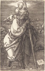 Heiliger Christophorus nach links gewandt