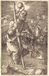 Der heilige Christophorus nach rechts blickend