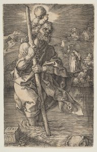 Heiliger Christophorus nach rechts blickend von Albrecht Dürer