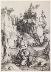 Der heilige Hieronymus als Büßer in der Wildnis von Albrecht Dürer
