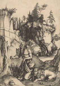 Der büßende Heilige Hieronymus in der Wildnis, ca. 1496 von Albrecht Dürer