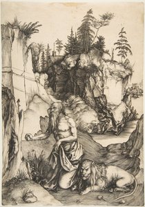Heiliger Hieronymus reuig in der Wildnis, ca. 1496 von Albrecht Dürer