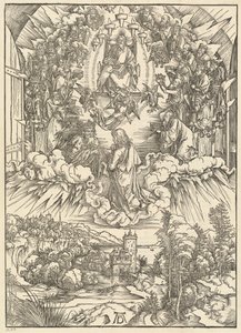 Der Heilige Johannes vor Gott und den Ältesten