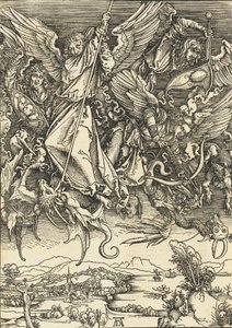 Der heilige Michael kämpft gegen den Drachen von Albrecht Dürer