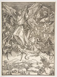 Der heilige Michael und der Drache, aus der Apokalypse, ca. 1498