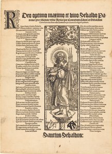 Heiliger Sebaldus auf einer Säule stehend von Albrecht Dürer