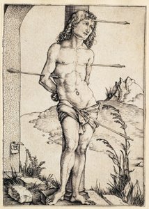 Heiliger Sebastian an die Säule gebunden von Albrecht Dürer