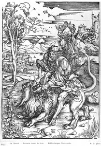 Samson erschlägt den Löwen, ca. 1496-98