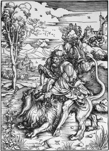 Samson tötet den Löwen