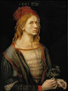 Selbstporträt mit Distel von Albrecht Dürer