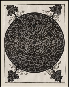Sechster Knoten, 7 kleine Knotensysteme mit schwarzen Zentren, ca. 1506 von Albrecht Dürer