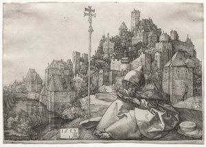Der heilige Antonius beim Lesen von Albrecht Dürer