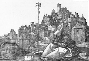 St. Antonius beim Lesen, 1519, 1906 von Albrecht Dürer
