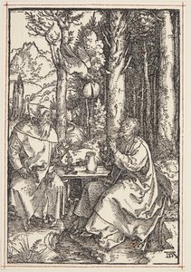 Der heilige Antonius besucht den heiligen Paulus in der Wüste