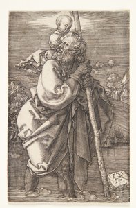 St. Christophorus nach links gewandt