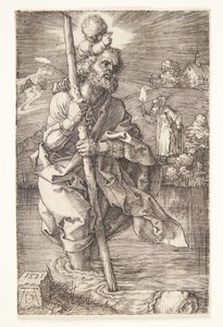 St. Christophorus nach rechts gewandt