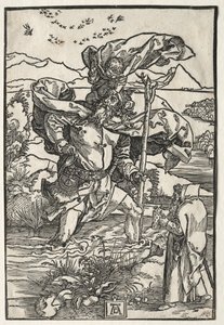 Der heilige Christophorus mit den Vögeln