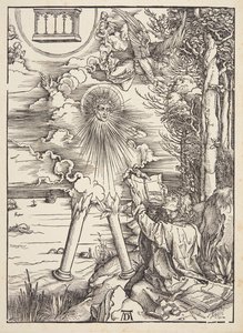 St. Johannes verschlingt das Buch von Albrecht Dürer