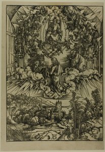 St. Johannes vor Gott und den Ältesten, aus der Apokalypse von Albrecht Dürer