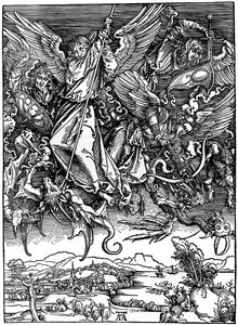 St. Michael kämpft mit dem Drachen von Albrecht Dürer