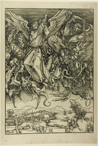 St. Michael kämpft gegen den Drachen, aus Die Apokalypse von Albrecht Dürer