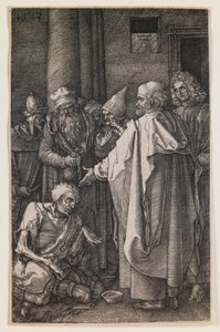 St. Peter und St. Johannes am Tempeltor, aus der Serie „Die gravierte Passion“ von Albrecht Dürer