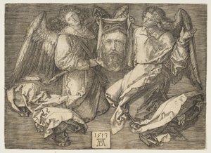 Schweißtuch gehalten von zwei Engeln von Albrecht Dürer