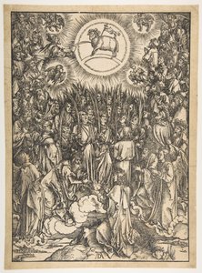 Die Anbetung des Lammes, aus Die Apokalypse, Lateinische Ausgabe, 1511 von Albrecht Dürer