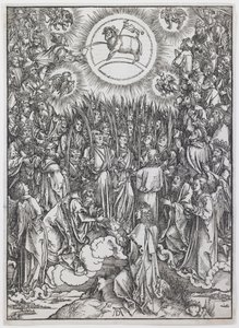 Die Anbetung des Lammes, aus der Serie „Die Apokalypse“ von Albrecht Dürer