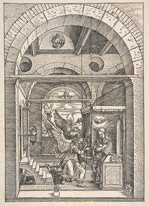 Die Verkündigung, aus Das Leben der Jungfrau, Lateinische Ausgabe, 1511 von Albrecht Dürer