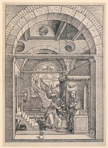 Die Verkündigung, aus der Serie Das Leben der Jungfrau von Albrecht Dürer