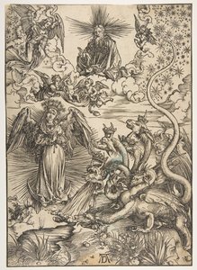 Die apokalyptische Frau, aus Die Apokalypse, lateinische Ausgabe von Albrecht Dürer