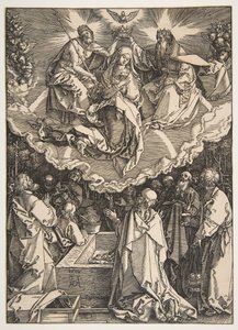 Die Himmelfahrt und Krönung der Jungfrau, aus Das Leben der Jungfrau von Albrecht Dürer