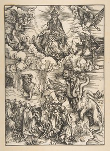 Das Tier mit zwei Hörnern wie ein Lamm, aus Die Apokalypse, lateinische Ausgabe 1511, ca. 1496 von Albrecht Dürer