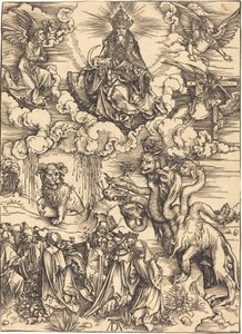 Das Tier mit zwei Hörnern wie ein Lamm von Albrecht Dürer