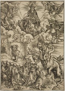 Das Tier mit zwei Hörnern wie ein Lamm von Albrecht Dürer